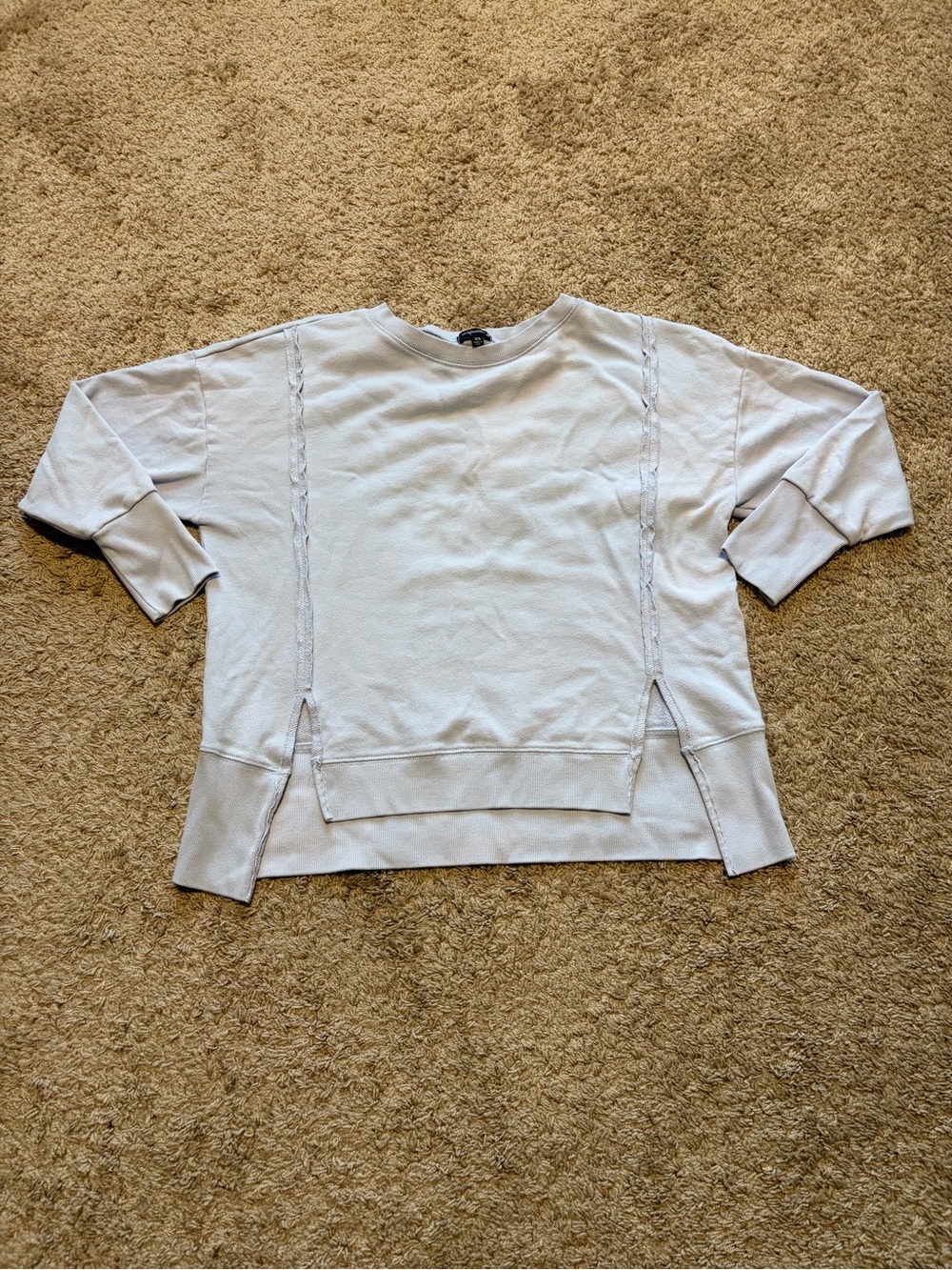 Relaxed Crewneck Sweatshirt in Light Blue